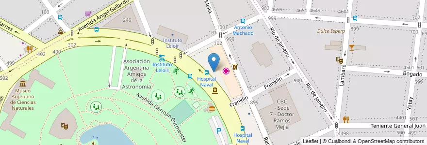 Mapa de ubicacion de Jardín Maternal Stella Maris, Caballito en アルゼンチン, Ciudad Autónoma De Buenos Aires, ブエノスアイレス, Comuna 6.