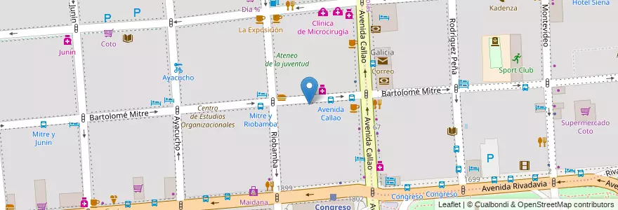 Mapa de ubicacion de Jardín Materno Infantil El Gato Garabato, Balvanera en Argentina, Ciudad Autónoma De Buenos Aires, Comuna 3, Buenos Aires.