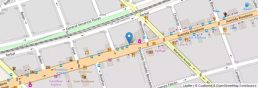 Mapa de ubicacion de Jardín Materno Infantil Piecitos, Velez Sarsfield en アルゼンチン, Ciudad Autónoma De Buenos Aires, ブエノスアイレス, Comuna 10.