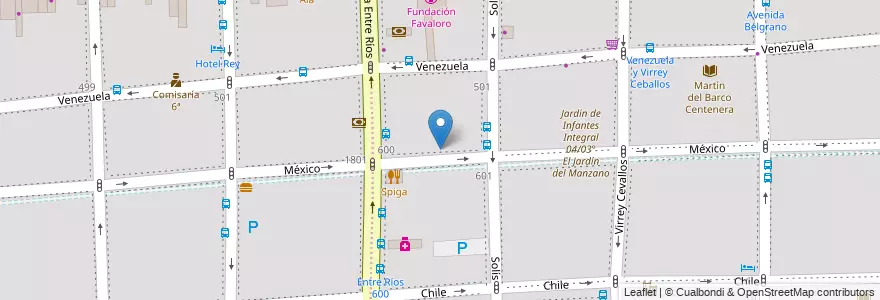 Mapa de ubicacion de Jardín Mi Sol, Montserrat en 阿根廷, Ciudad Autónoma De Buenos Aires, 布宜诺斯艾利斯.