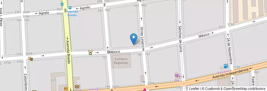 Mapa de ubicacion de Jardín Montpellier, Almagro en Argentinië, Ciudad Autónoma De Buenos Aires, Comuna 5, Buenos Aires.