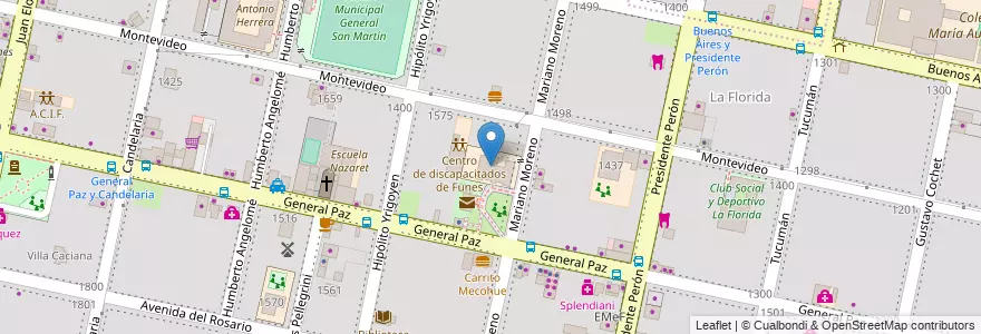 Mapa de ubicacion de Jardín Municipal Amiguitos en Argentinien, Santa Fe, Departamento Rosario, Municipio De Funes, Funes.