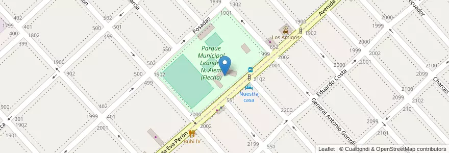 Mapa de ubicacion de JARDIN MUNICIPAL N°2 "Pasito a paso" en アルゼンチン, ブエノスアイレス州, Partido De La Matanza, Ramos Mejía.