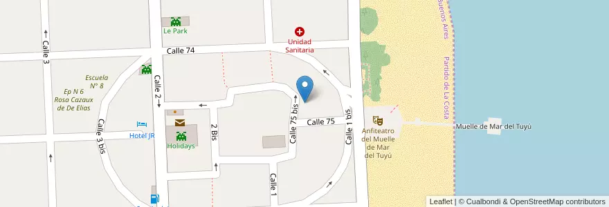 Mapa de ubicacion de Jardin n 904 en Argentine, Partido De La Costa.