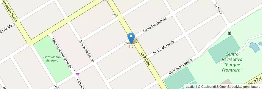 Mapa de ubicacion de Jardín N* 912 en Argentinië, Buenos Aires, Partido De Esteban Echeverría, 9 De Abril.