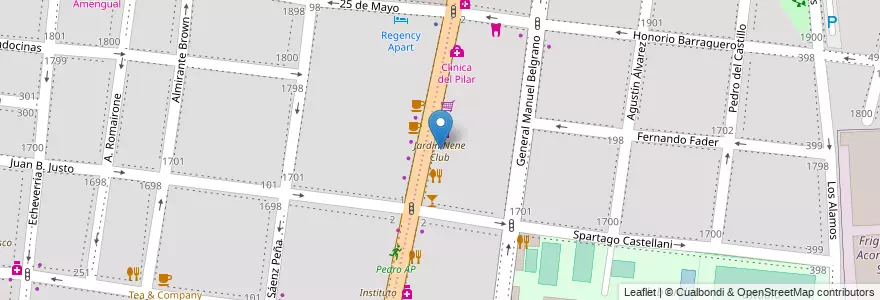 Mapa de ubicacion de Jardin Nene Club en Argentinien, Chile, Mendoza, Godoy Cruz, Departamento Godoy Cruz, Distrito Ciudad De Godoy Cruz.