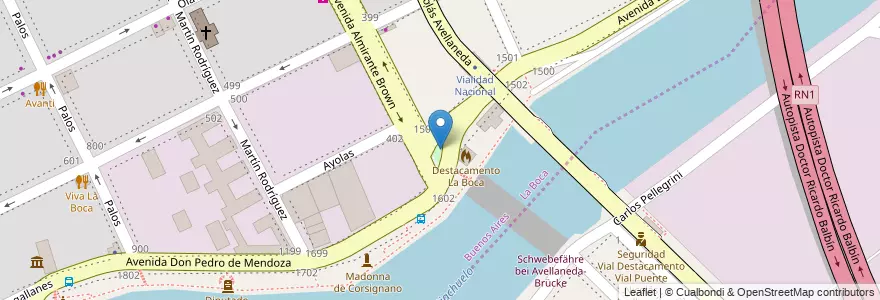 Mapa de ubicacion de Jardín Nicolás Avellaneda, Boca en آرژانتین, Ciudad Autónoma De Buenos Aires, Partido De Avellaneda, Comuna 4, Buenos Aires.