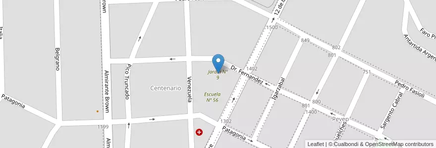 Mapa de ubicacion de Jardín Nº 9 en Arjantin, Santa Cruz, Deseado, Puerto Deseado, Puerto Deseado.