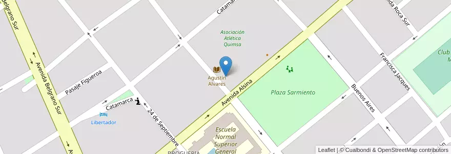 Mapa de ubicacion de Jardín Nubecitas en 阿根廷, Santiago Del Estero, Departamento Capital, Santiago Del Estero.