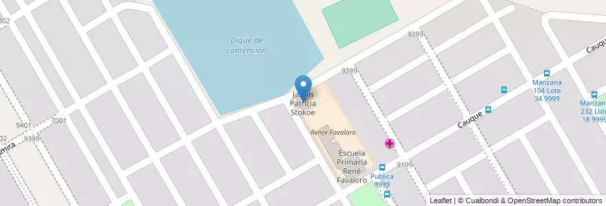 Mapa de ubicacion de Jardin Patricia Stokoe en アルゼンチン, コルドバ州, Departamento Capital, Pedanía Capital, Córdoba, Municipio De Córdoba.