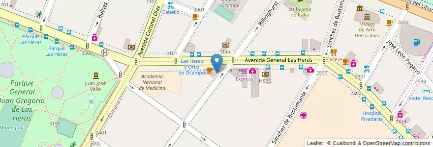 Mapa de ubicacion de Jardín Pau Pau, Recoleta en Argentina, Autonomous City Of Buenos Aires, Comuna 2, Autonomous City Of Buenos Aires.