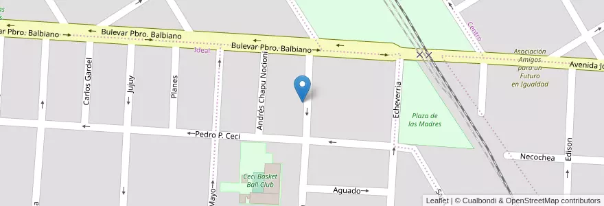 Mapa de ubicacion de Jardín Príncipe de Paz en アルゼンチン, サンタフェ州, Departamento San Jerónimo, Municipio De Gálvez, Gálvez.