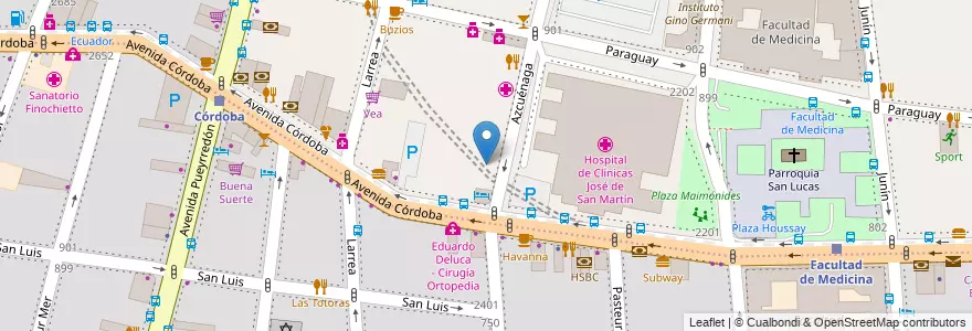 Mapa de ubicacion de Jardín Pulgarcito, Recoleta en Argentinien, Ciudad Autónoma De Buenos Aires, Buenos Aires.
