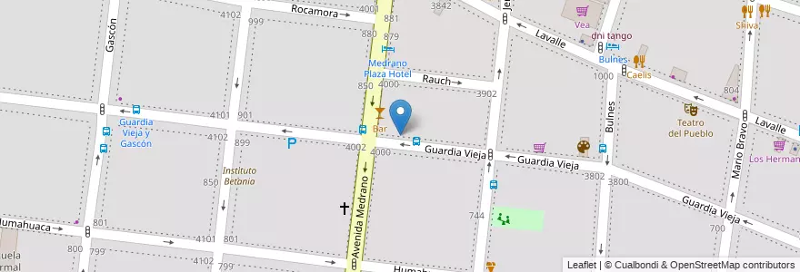Mapa de ubicacion de Jardín Retoño, Almagro en الأرجنتين, Ciudad Autónoma De Buenos Aires, Comuna 5, Buenos Aires.