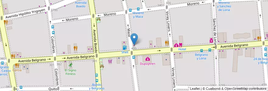 Mapa de ubicacion de Jardín Sur, Almagro en Argentinië, Ciudad Autónoma De Buenos Aires, Comuna 5, Buenos Aires.