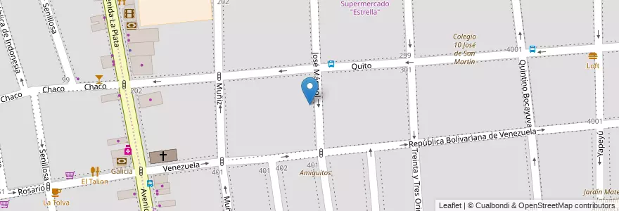 Mapa de ubicacion de Jardín Tierra de Aventuras, Almagro en 阿根廷, Ciudad Autónoma De Buenos Aires, Comuna 5, 布宜诺斯艾利斯.