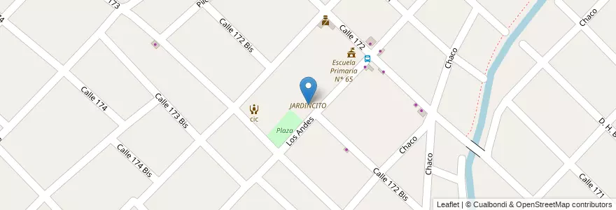 Mapa de ubicacion de JARDINCITO en アルゼンチン, ブエノスアイレス州, Partido De Quilmes, Bernal.