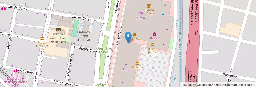 Mapa de ubicacion de Jardinería en 阿根廷, 智利, Mendoza, Godoy Cruz, Departamento Godoy Cruz, Distrito Ciudad De Godoy Cruz.