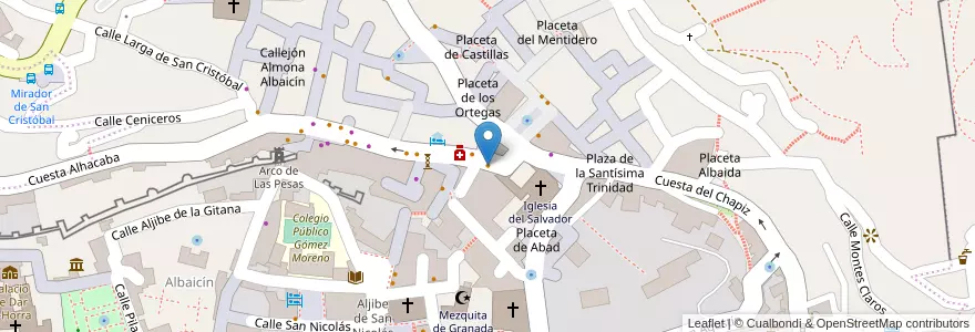 Mapa de ubicacion de Jardines de Zoraya en Spanien, Andalusien, Granada, Comarca De La Vega De Granada, Granada.