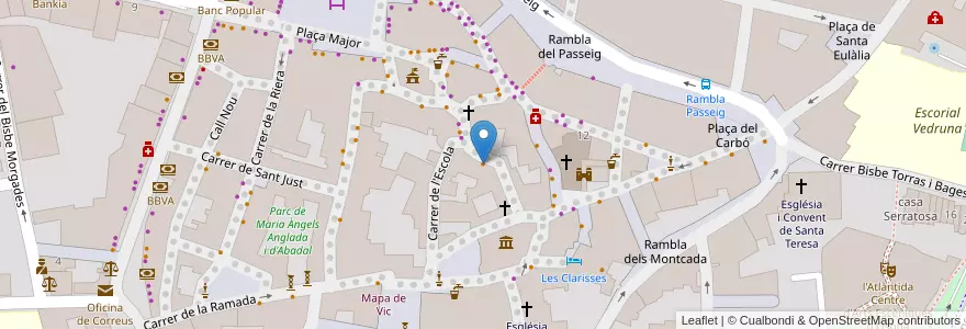 Mapa de ubicacion de Jardinet en Espagne, Catalogne, Barcelone, Osona, Vic.