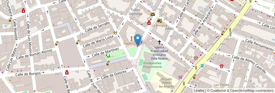 Mapa de ubicacion de Jarra y Pedal en Spanien, Autonome Gemeinschaft Madrid, Autonome Gemeinschaft Madrid, Área Metropolitana De Madrid Y Corredor Del Henares, Madrid.