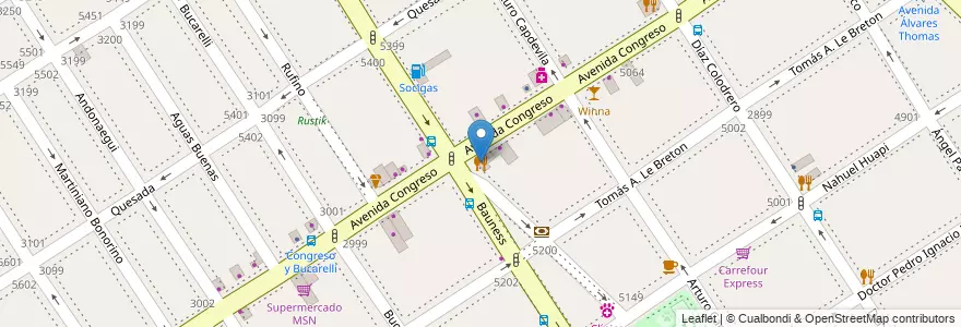 Mapa de ubicacion de Jasmin, Villa Urquiza en 阿根廷, Ciudad Autónoma De Buenos Aires, Comuna 12, 布宜诺斯艾利斯.