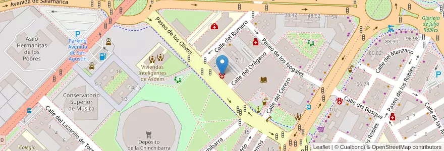 Mapa de ubicacion de Javier Pereña Muñoz Clínica Veterinaria en 스페인, Castilla Y León, Salamanca, Campo De Salamanca, Salamanca.