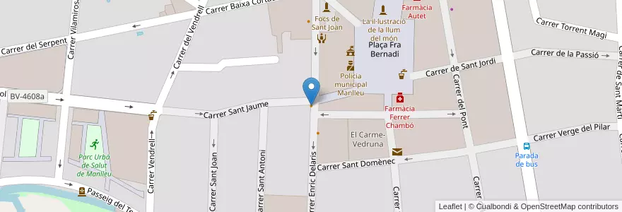 Mapa de ubicacion de Javs en 스페인, Catalunya, Barcelona, Osona, Manlleu.