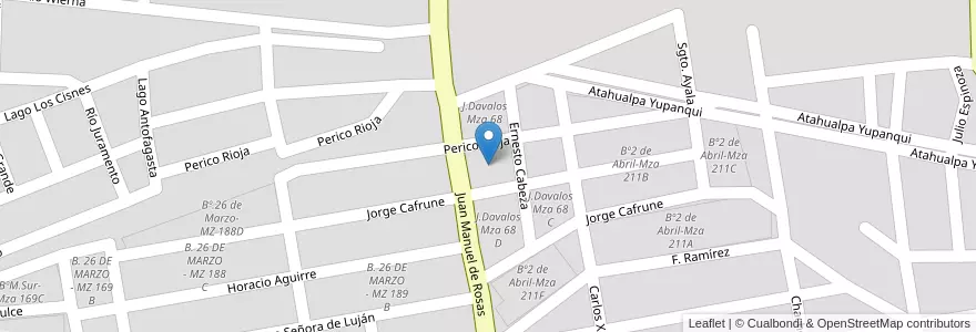Mapa de ubicacion de J.Davalos Mza 68 E en آرژانتین, Salta, Capital, Municipio De Salta, Salta.