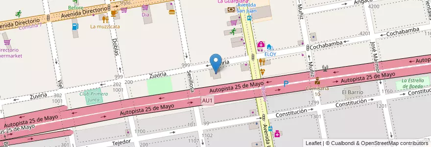 Mapa de ubicacion de Jefatura de Gabinete de Ministros, Parque Chacabuco en Argentinië, Ciudad Autónoma De Buenos Aires, Buenos Aires.