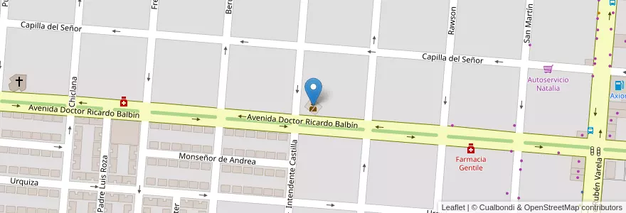 Mapa de ubicacion de Jefatura Departamental V Zárate Campana en Аргентина, Буэнос-Айрес, Partido De Campana.
