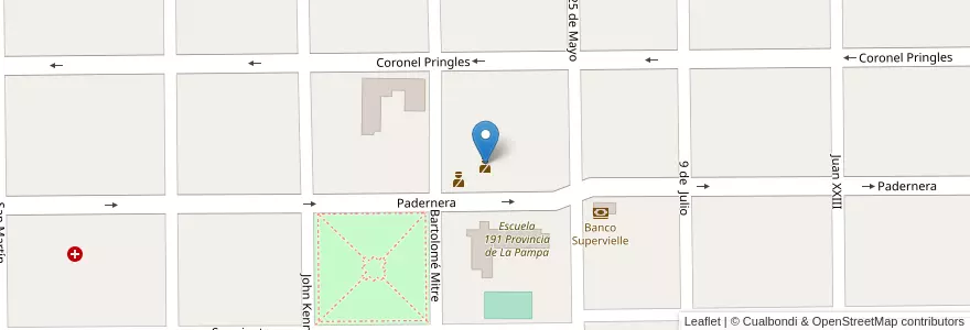 Mapa de ubicacion de Jefatura UR IV en Arjantin, San Luis, Gobernador Dupuy, Municipio De Buena Esperanza.