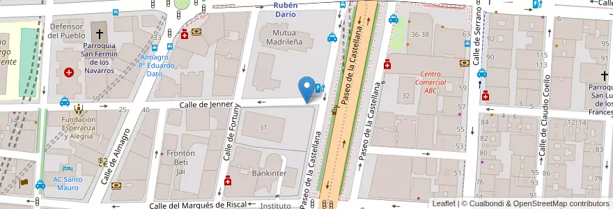Mapa de ubicacion de JENNER, CALLE, DE,S/N en إسبانيا, منطقة مدريد, منطقة مدريد, Área Metropolitana De Madrid Y Corredor Del Henares, مدريد.