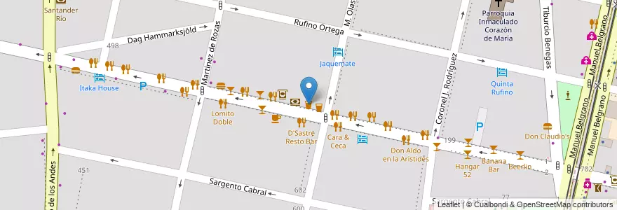 Mapa de ubicacion de Jerome Brew Pub en آرژانتین, شیلی, Mendoza, Departamento Capital, Ciudad De Mendoza, Sección 5ª Residencial Sur.