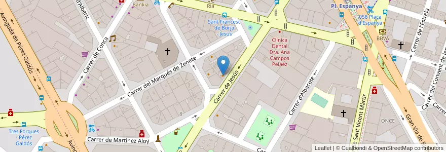 Mapa de ubicacion de Jeromin en Sepanyol, Comunitat Valenciana, València / Valencia, Comarca De València, València.