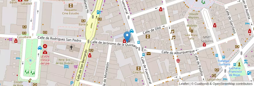 Mapa de ubicacion de JERONIMO DE LA QUINTANA, CALLE, DE,2 en إسبانيا, منطقة مدريد, منطقة مدريد, Área Metropolitana De Madrid Y Corredor Del Henares, مدريد.