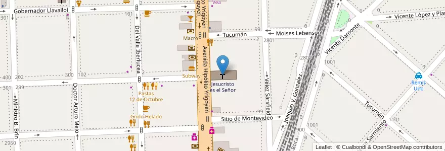 Mapa de ubicacion de Jesucristo es el Señor en Arjantin, Buenos Aires, Partido De Lanús, Lanús Oeste.