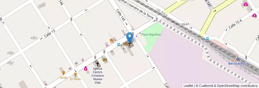 Mapa de ubicacion de Jesucristo es el Señor Universal en Arjantin, Buenos Aires, Partido De Berazategui, Berazategui.