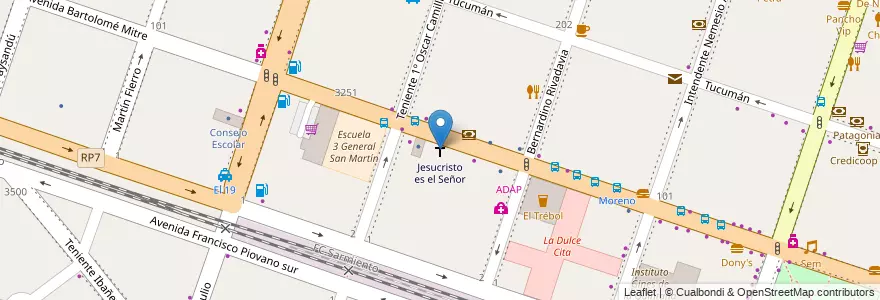 Mapa de ubicacion de Jesucristo es el Señor en Argentinië, Buenos Aires, Partido De Moreno, Moreno.