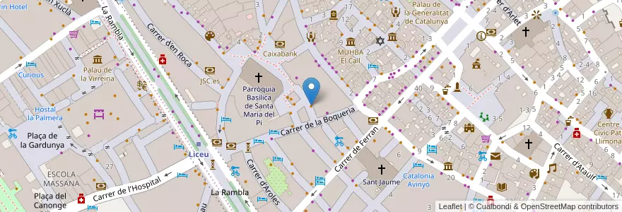 Mapa de ubicacion de Jesus en إسبانيا, كتالونيا, برشلونة, بارسلونس, Barcelona.