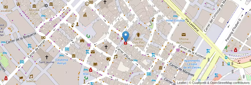 Mapa de ubicacion de Jesus Aparicio Toledo en España, Catalunya, Barcelona, Barcelonès, Barcelona.
