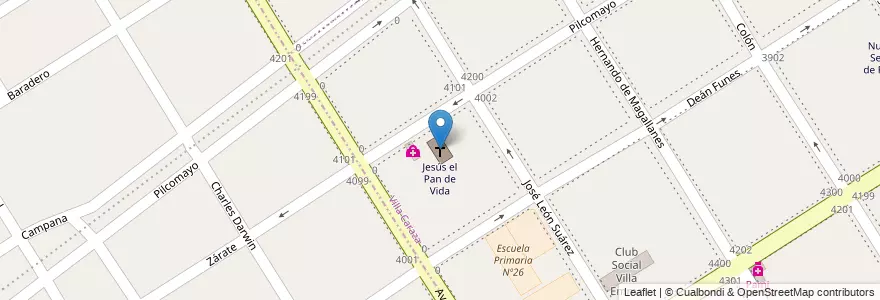 Mapa de ubicacion de Jesús el Pan de Vida en الأرجنتين, بوينس آيرس, Partido De Lanús.