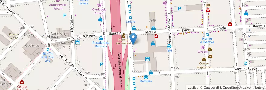 Mapa de ubicacion de Jesús es Vida, Liniers en 아르헨티나, Ciudad Autónoma De Buenos Aires, 부에노스아이레스, Partido De Tres De Febrero.