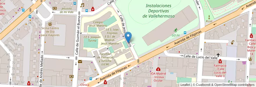Mapa de ubicacion de JESUS MAESTRO, CALLE, DE,1 en Spanien, Autonome Gemeinschaft Madrid, Autonome Gemeinschaft Madrid, Área Metropolitana De Madrid Y Corredor Del Henares, Madrid.