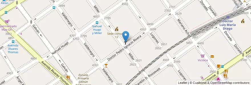 Mapa de ubicacion de Jesus Misericordioso, Villa Urquiza en الأرجنتين, Ciudad Autónoma De Buenos Aires, Comuna 12, Buenos Aires.