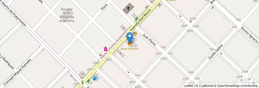 Mapa de ubicacion de Jhoe Pizzeria en Argentinië, Buenos Aires, Partido De La Matanza, Villa Luzuriaga.