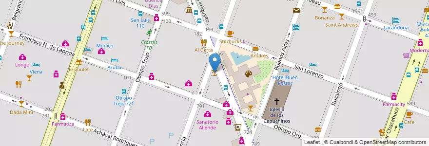 Mapa de ubicacion de Jhonny B. Good en Аргентина, Кордова, Departamento Capital, Pedanía Capital, Córdoba, Municipio De Córdoba.