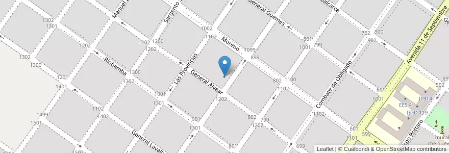 Mapa de ubicacion de JI BELEN en الأرجنتين, بوينس آيرس, Partido De San Pedro, San Pedro.