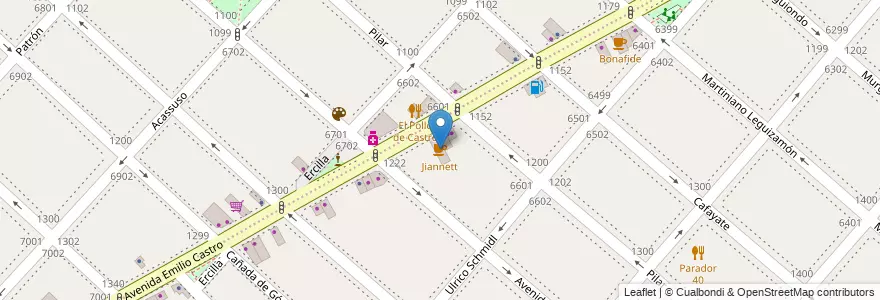 Mapa de ubicacion de Jiannett, Mataderos en アルゼンチン, Ciudad Autónoma De Buenos Aires, Comuna 9, ブエノスアイレス.