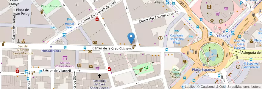 Mapa de ubicacion de Jiazi dumplings en 西班牙, Catalunya, Barcelona, Barcelonès, Barcelona.